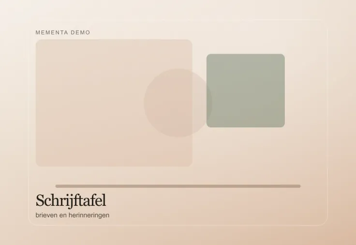 Gestileerde scène van Anna's schrijftafel en brieven